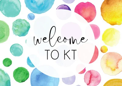 Welcome to Class Watercolor Polka Dots Door Sign Poster